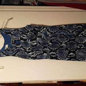 Stylish snake print sleeveless dress